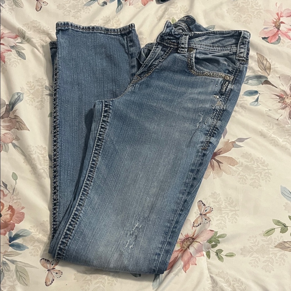 Silver Jeans Classic Blue Straight Leg Denim SUKI